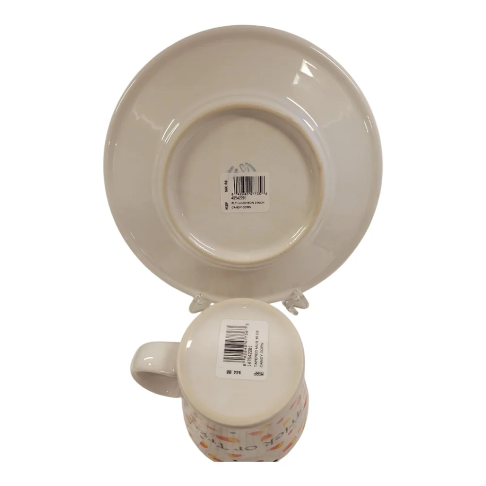 Fiesta® Harlequin Happy Halloween  Luncheon Plate and Tapered Mug Set